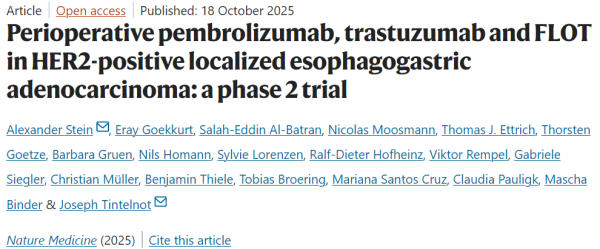 恒正网 《自然-医学》：近半数患者肿瘤“无残留”！胃癌围术期新方案实现高效缓解